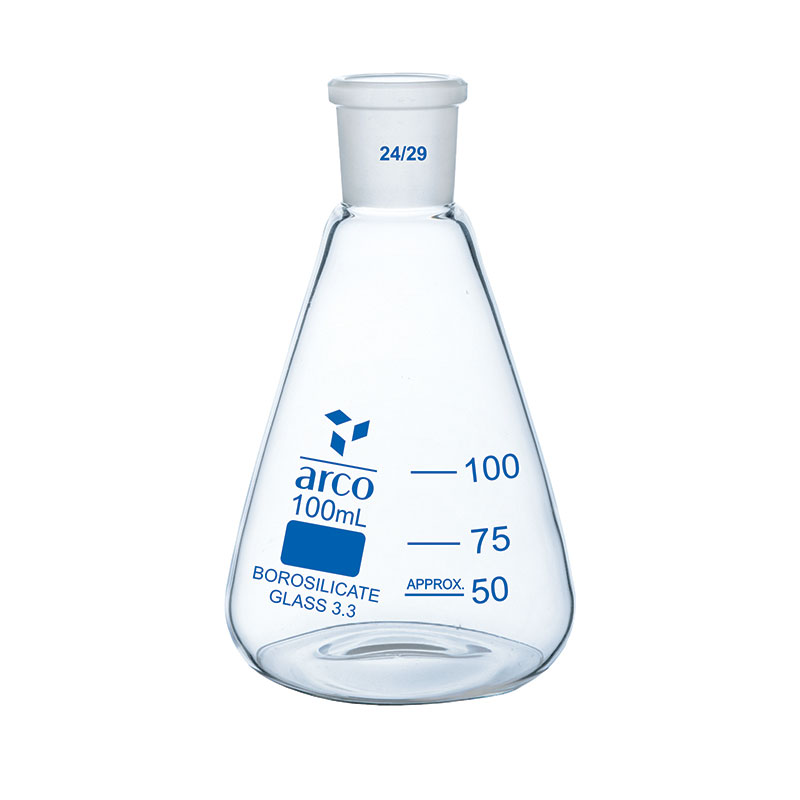 2064170_13-1.jpg Flask, Erlenmeyer, (Conical) Narrow Neck with Socket, 100mL